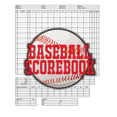 Baseball Scorebook: 100 Scoring Sheets For Baseball / Softball Games, (8.5X 11) - Paperback