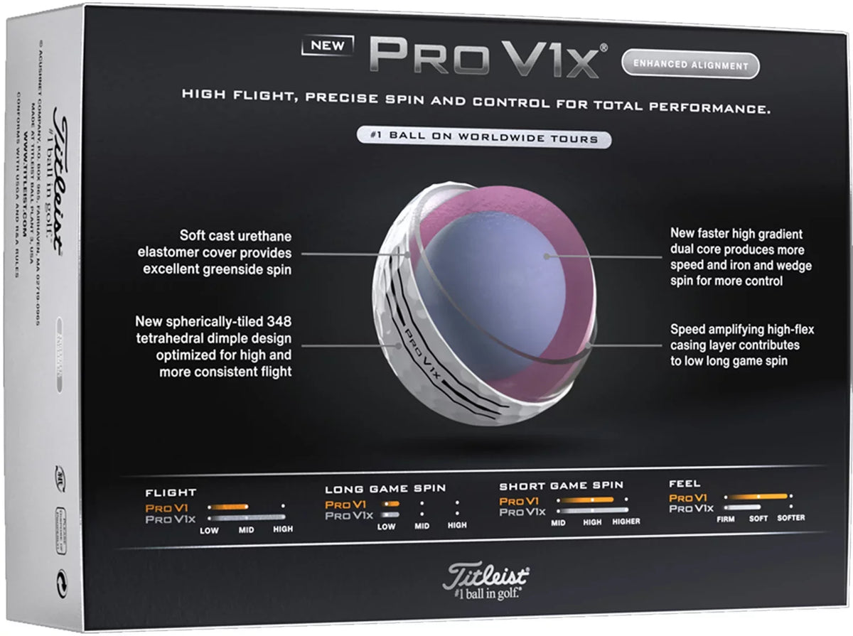 Titleist Pro V1x Enhanced Alignment Golf Balls