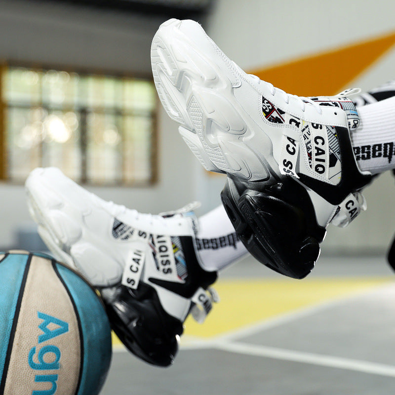 High-Top Velvet Basketball Shoes