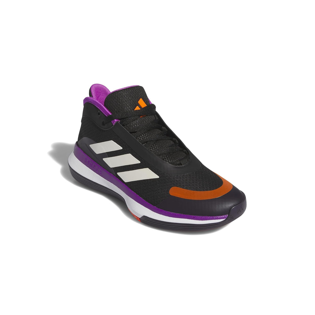 Adidas Men's Bounce Legends Basketball Sneaker Black/Purple Burst/Aurora Black 9.5