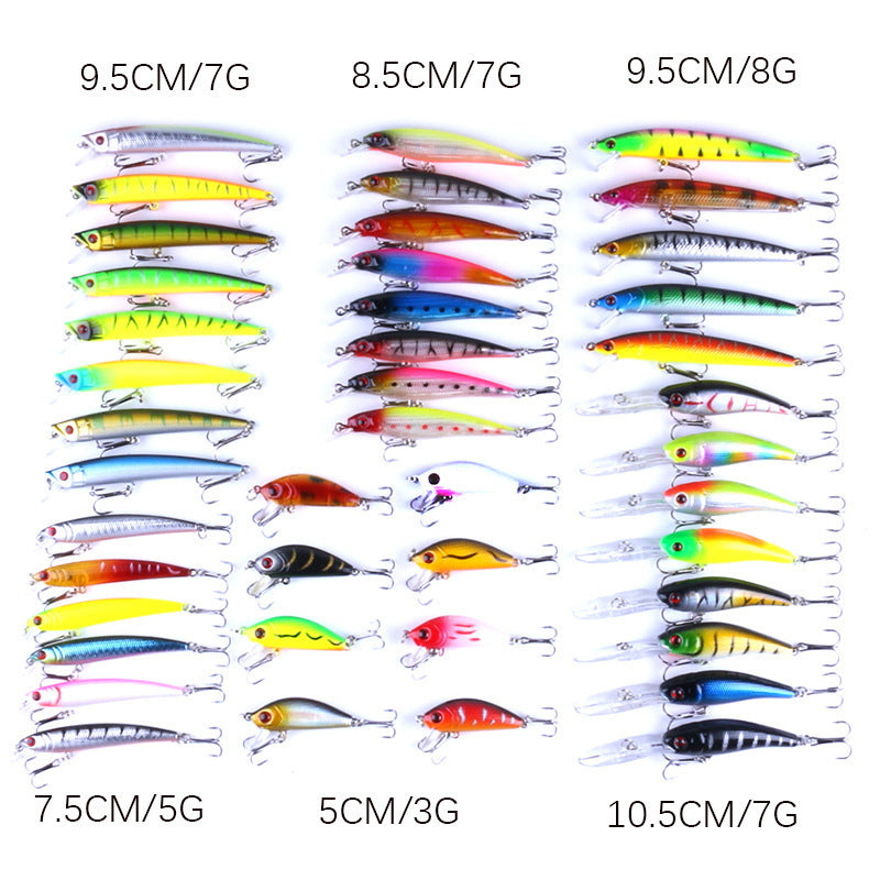 43-Piece Portable Fishing Gear Set - Plastic Bait
