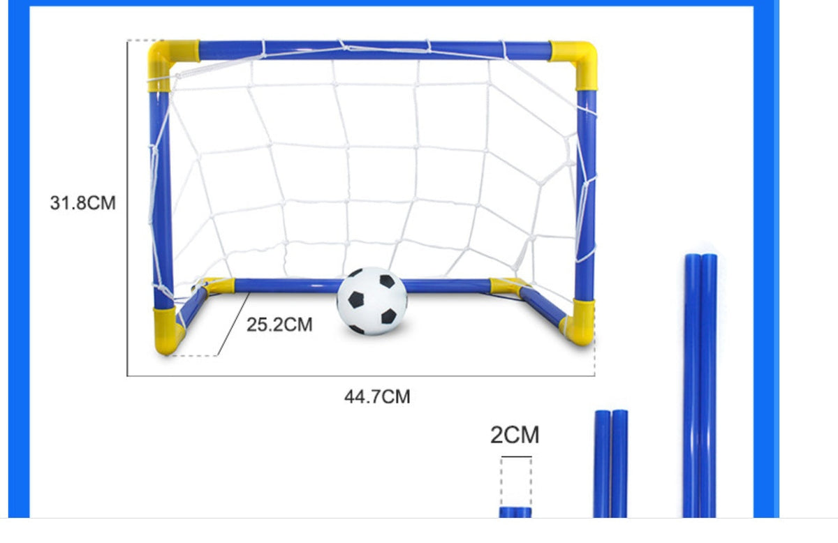 Folding Mini Football Soccer Ball Goal Post Frame Set