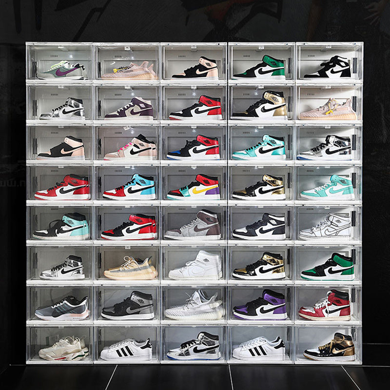 Acrylic Plastic Basketball Shoes Storage Box / Side Door