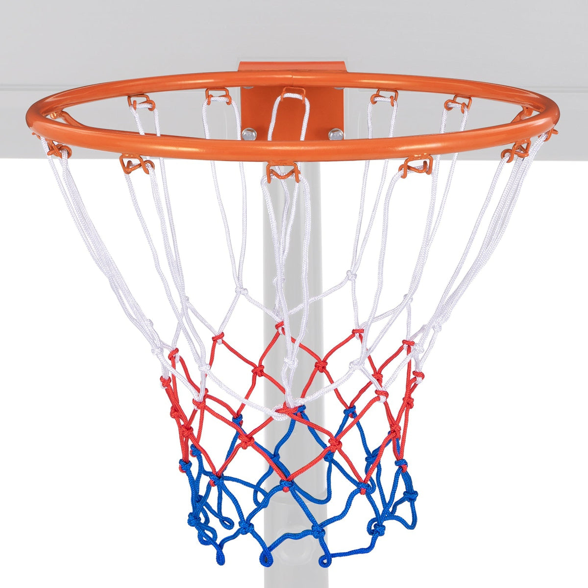 15 Inch Basketball Rim Goal Replacement with All Weather Net and Mounting Hardware