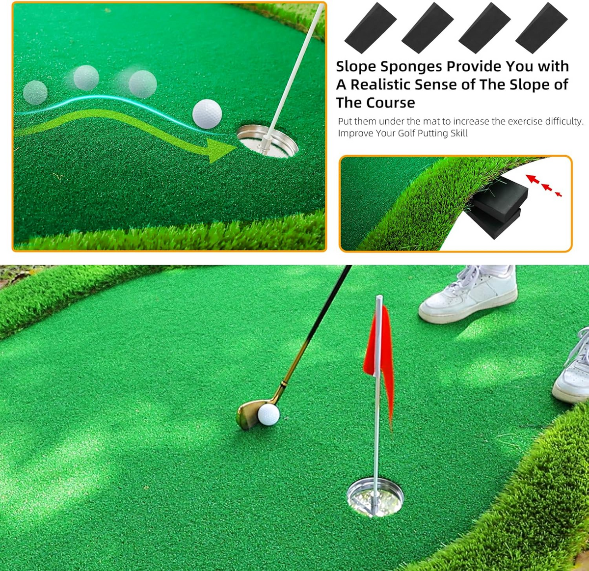 GreenDrive Golf Net And Hitting Mat Combo