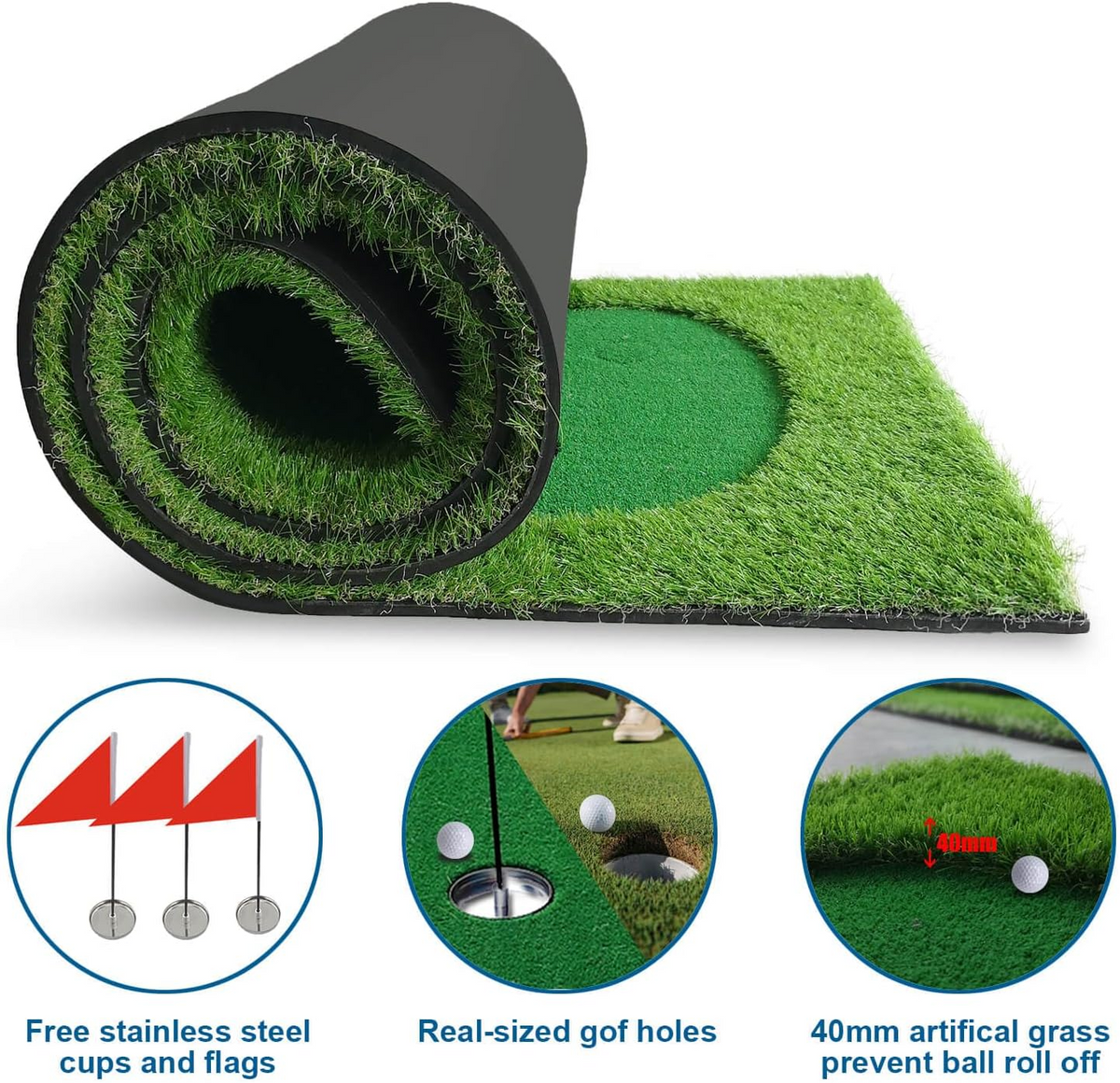 GreenDrive Golf Net And Hitting Mat Combo