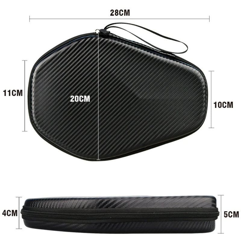 Table Tennis Racket Case Bag - Waterproof Zipper Handbag - Table Tennis Accessories