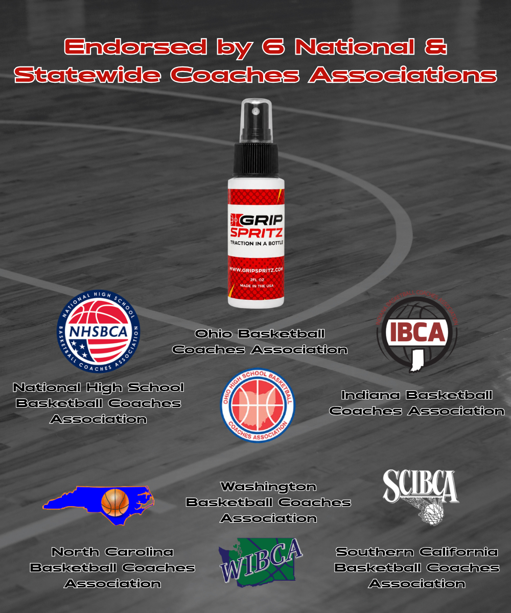Grip Spritz Basketball Shoe Grip Spray | Team 6 Pack | 6 Bottles + 2 Spritz Mitts
