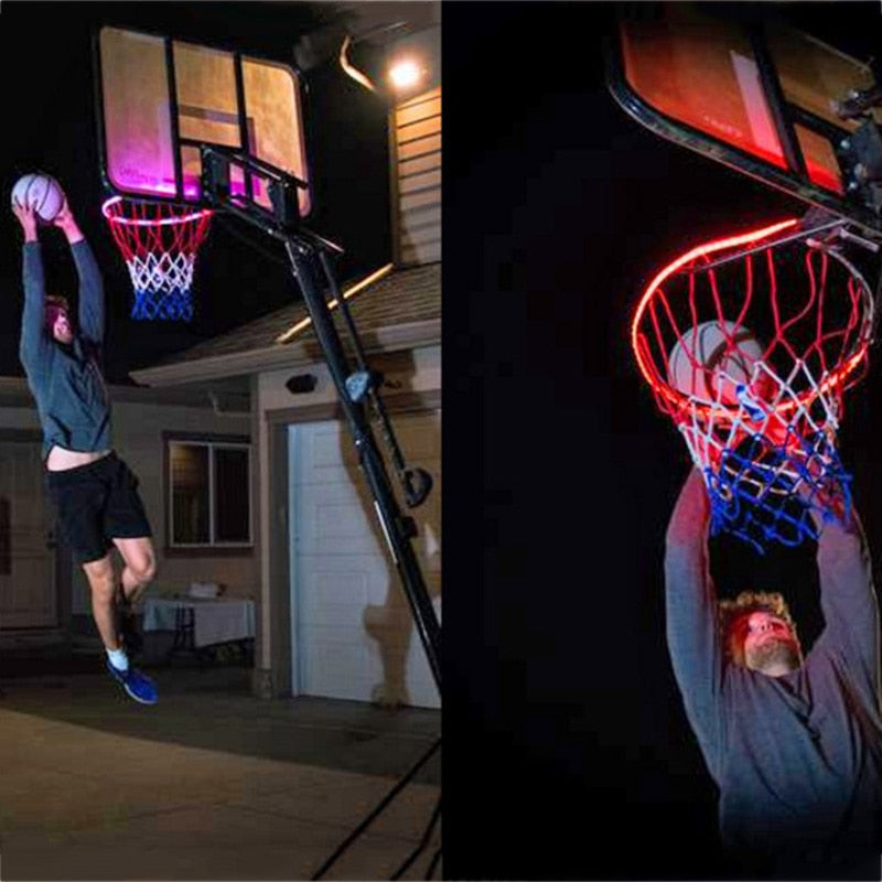 1 PCS - LED Basketball Hoop / Light Basketball Rim, Changing Induction Lamp, Shoot Hoops At Night