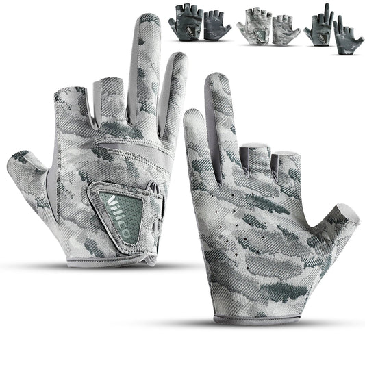Outdoor Fishing Equipment - Thin Comfortable Breathable Leak Proof 3-Finger Lure Fishing Gloves
