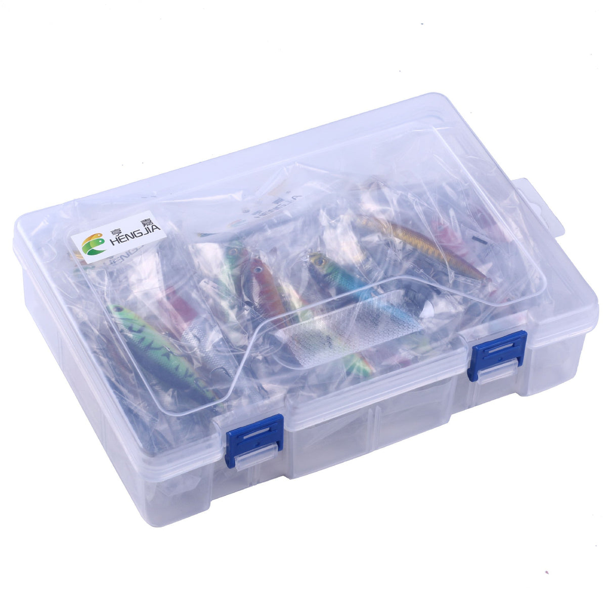 43-Piece Portable Fishing Gear Set - Plastic Bait