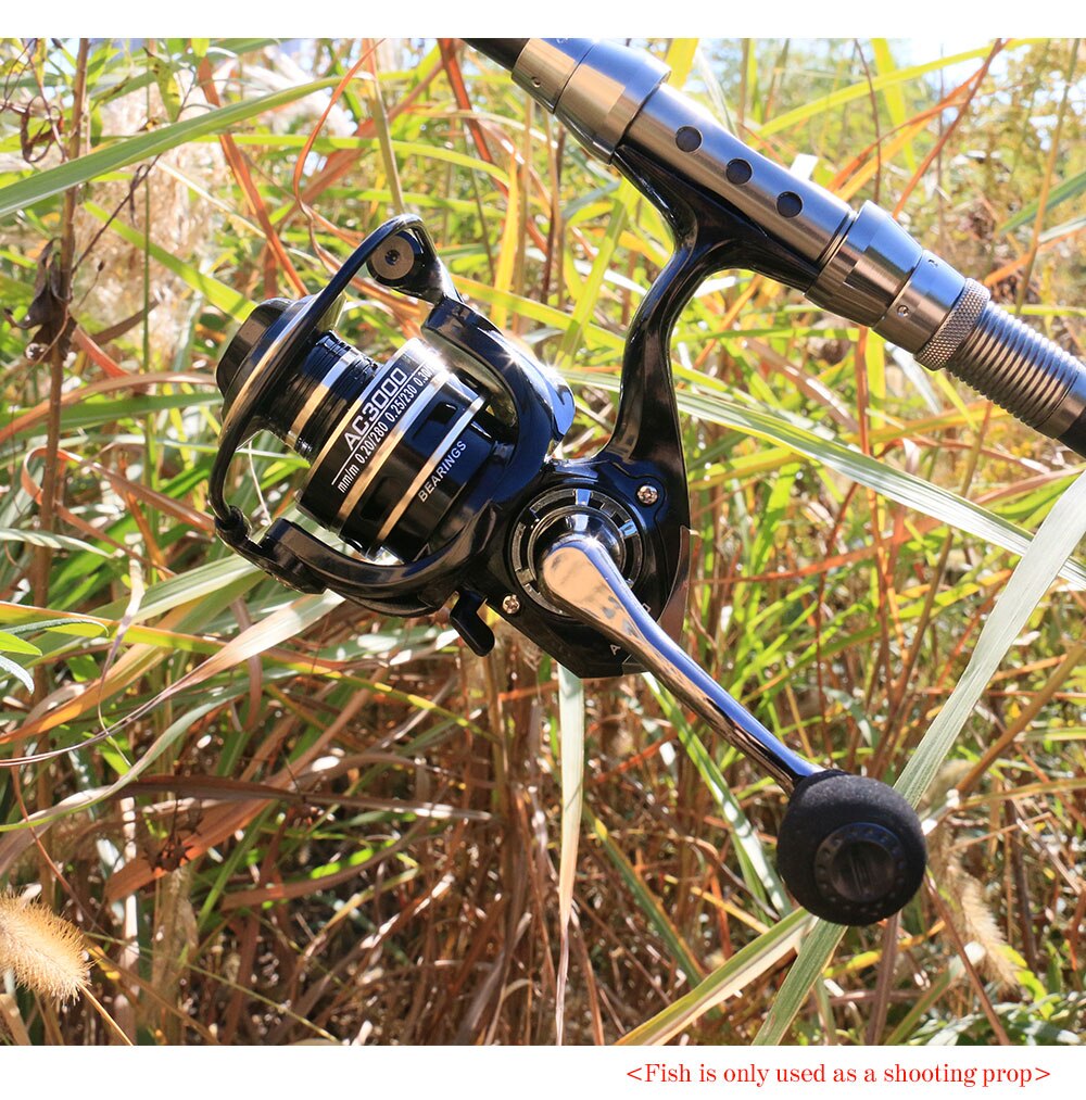 New 13+1BB Fishing Spinning Reel 2000-6000 No Gap Metal Spool Gear Ratio 5.2:1