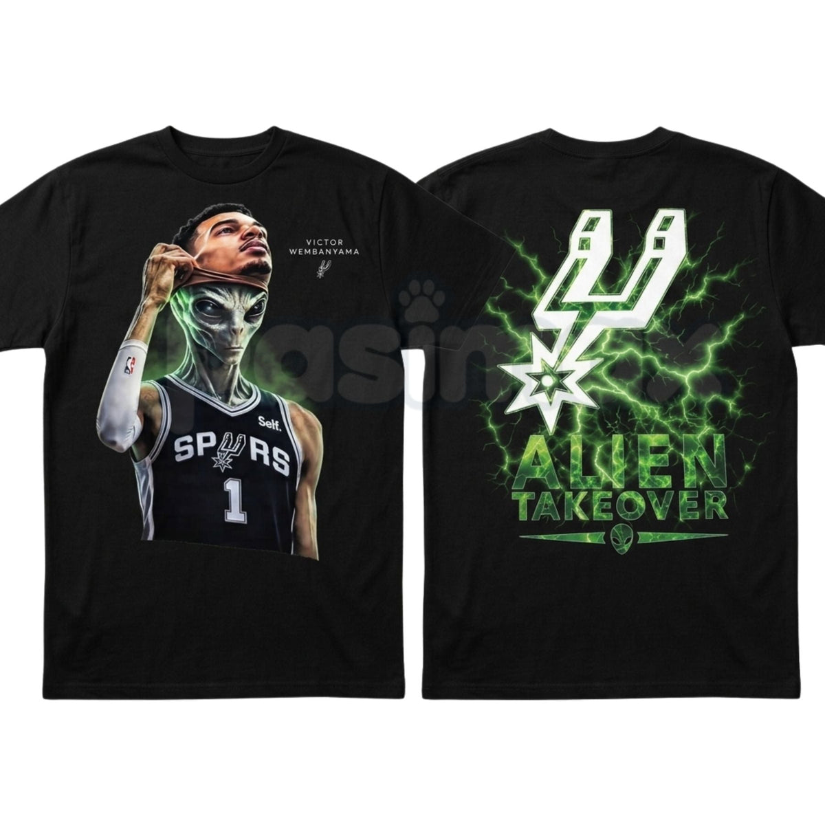 Men's "Wem Alien" Basketball T-Shirt – Wembanyama French Hoop Star Retro Graphic Tee