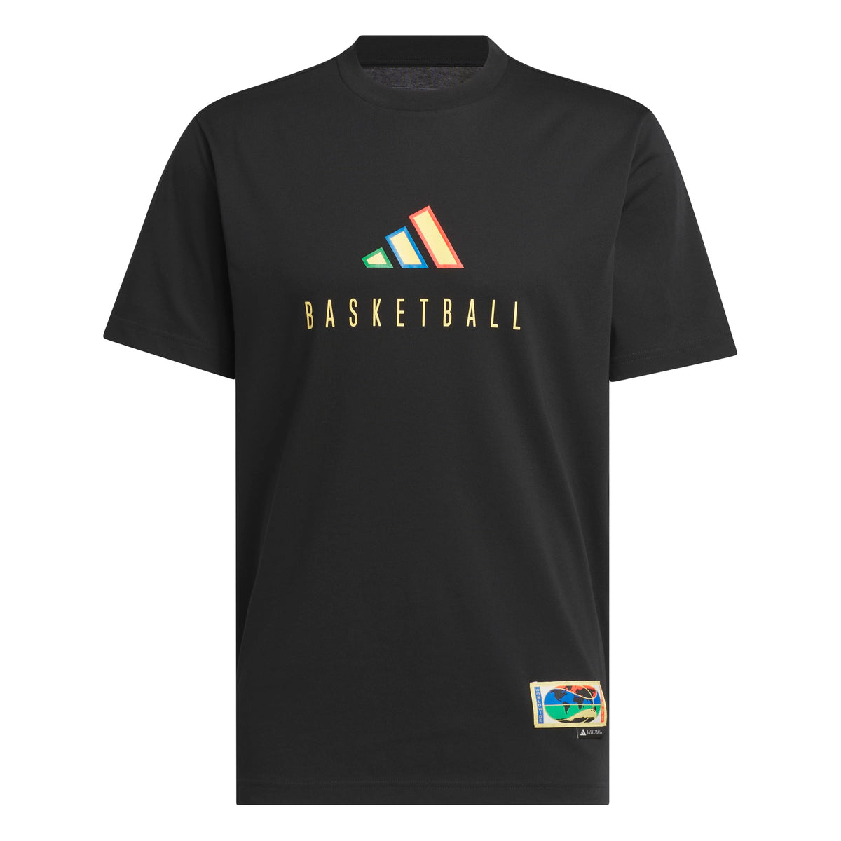 Adidas Men's Worldwide Hoops Logo Graphic Basketball T-Shirt Black