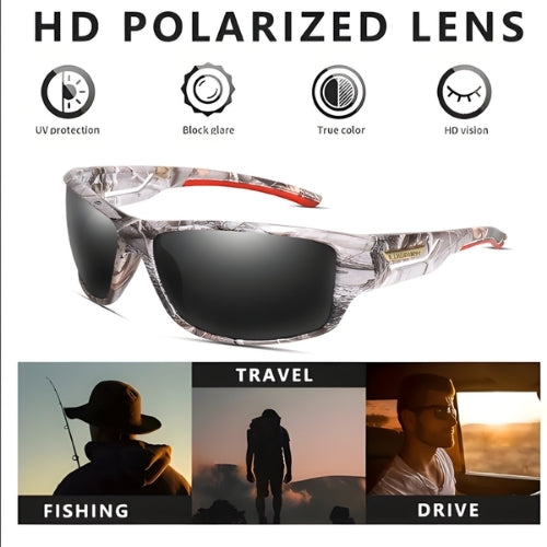Polarized Outdoor Sports Sunglasses – Camouflage Cycling, Driving, Fishing, and Running Goggles
