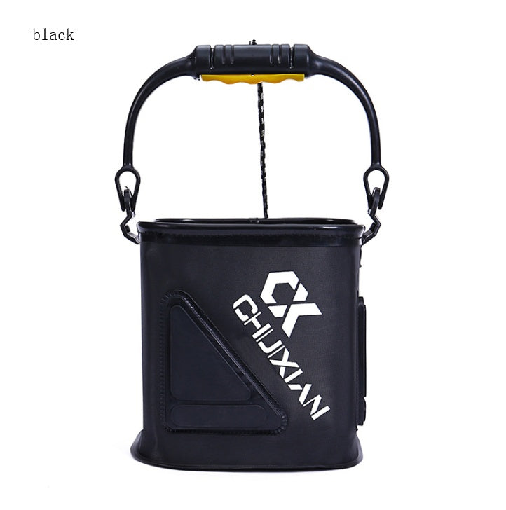 Fishing Bucket with Rope EVA Thickened Fish Bucket Folding Fish Live Fish Box Small Fishing Barrel Fishing Gear