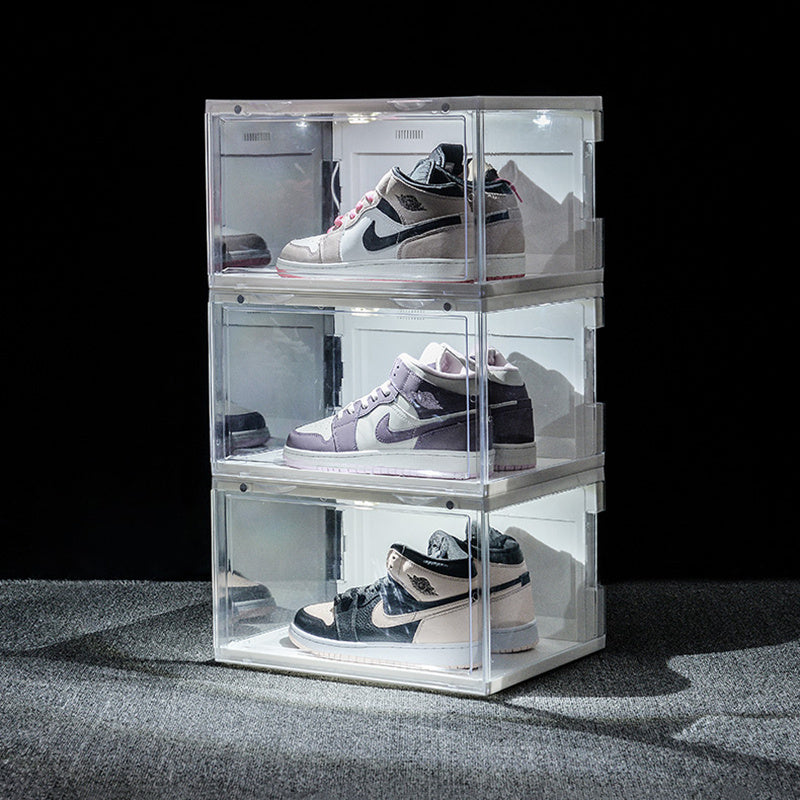 Acrylic Plastic Basketball Shoes Storage Box / Side Door