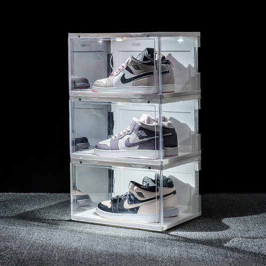 Acrylic Plastic Basketball Shoes Storage Box / Side Door