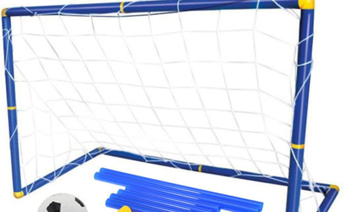 Folding Mini Football Soccer Ball Goal Post Frame Set