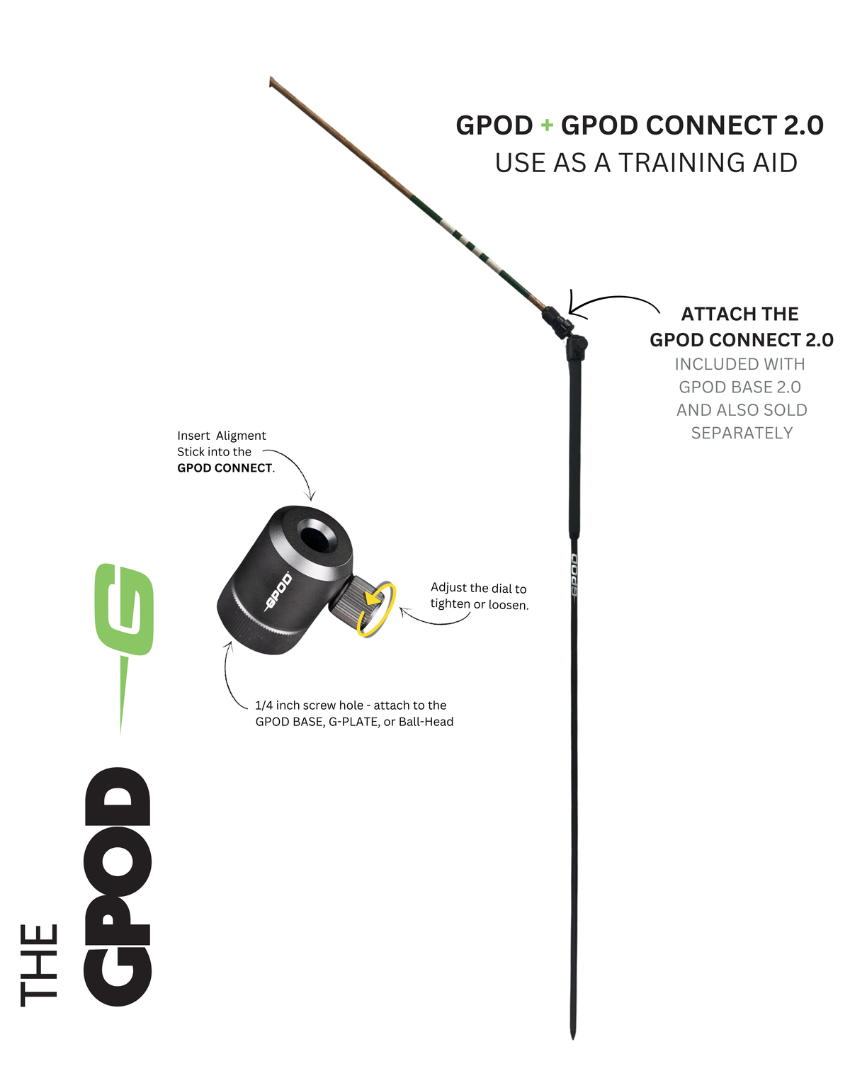 GPOD (Magnetic Golf Monopod And Training Aid)