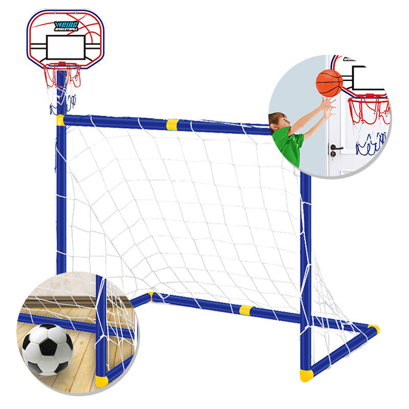 Folding Mini Football Soccer Ball Goal Post Frame Set