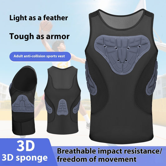 Basketball Anti-collision Tight Vest Men's Professional Sports / Football Rib Protective Gear