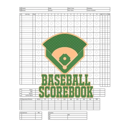 Baseball / Softball Scorebook: 100 Scoring Sheets For Baseball / Softball Games