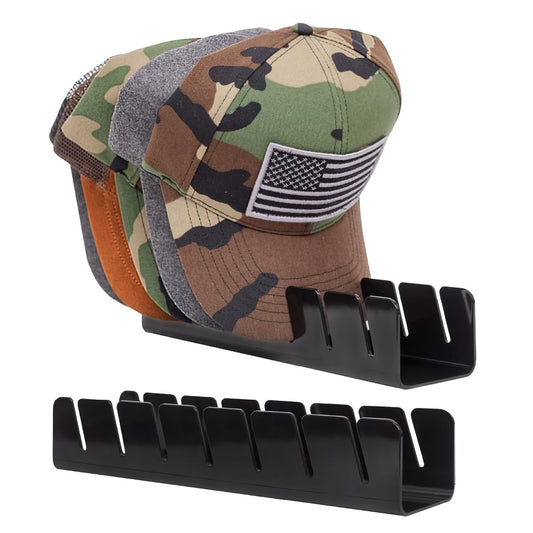 LOS ANGELES HAT CO INC Baseball Hat Organizer - 14 Caps - 2 Pcs - Black