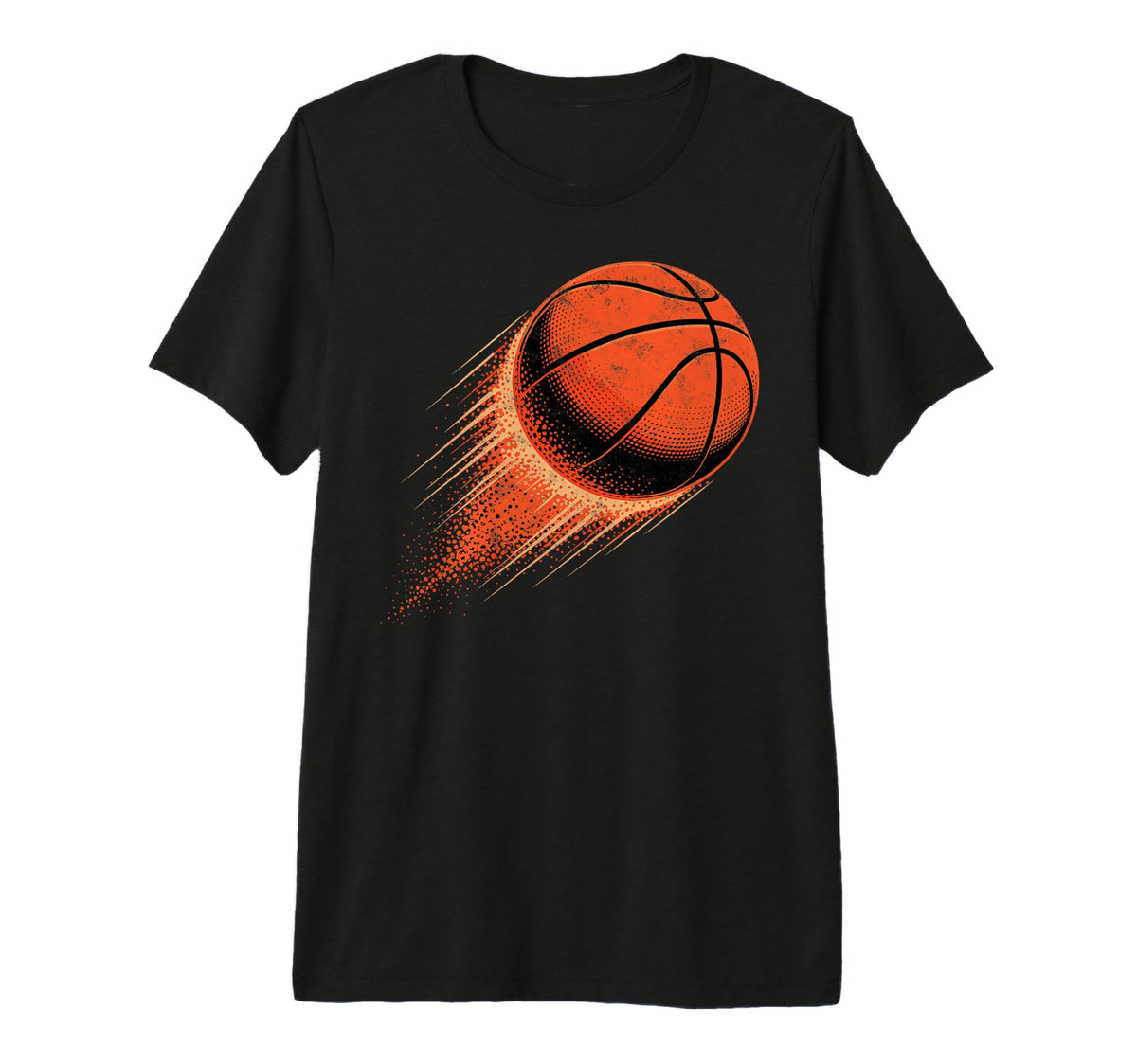 Basketball Ball Fire Basketball Player Fan T-Shirt - Graphic Print Unisex