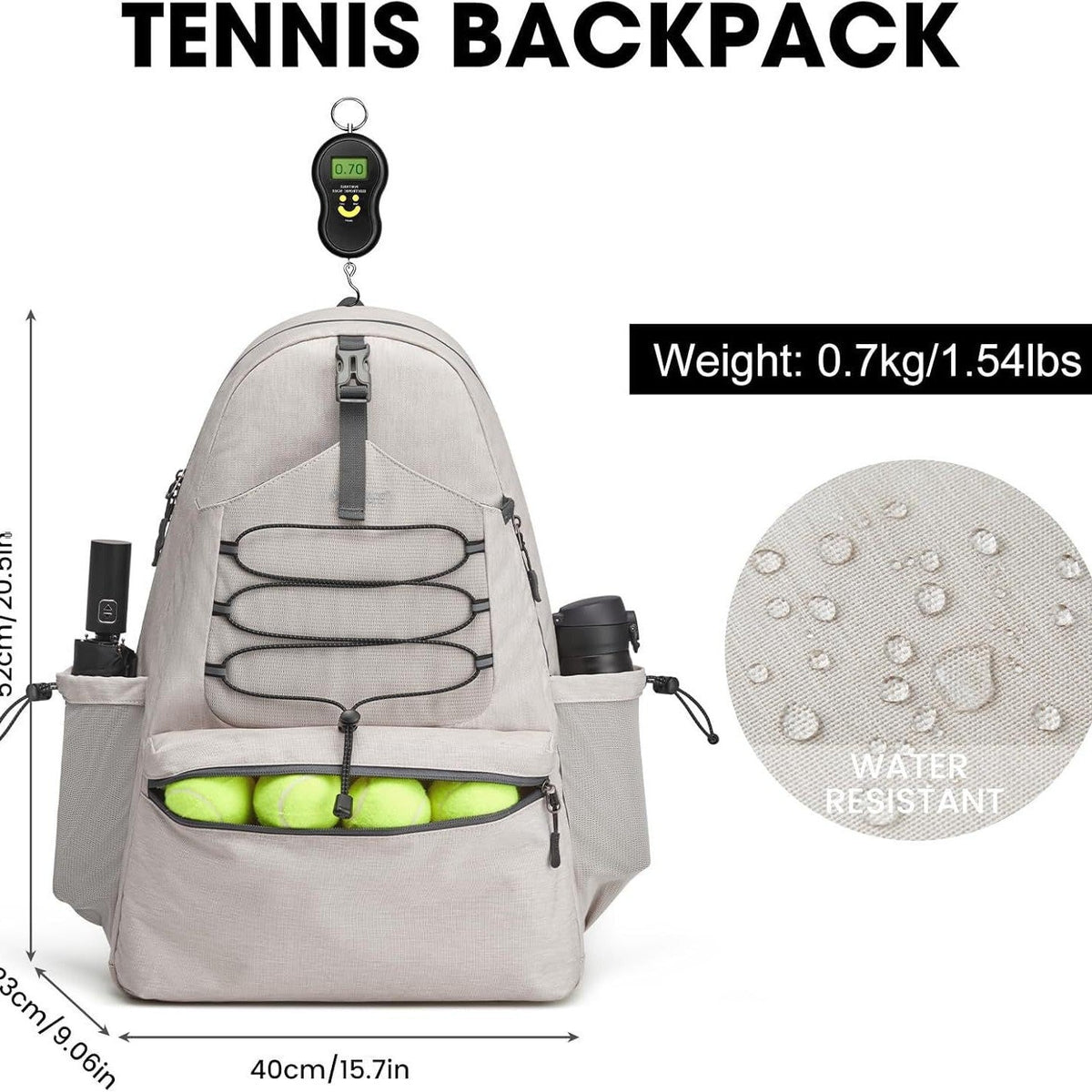Men's / Women's Tennis Backpack - Large Peak Ball Bag