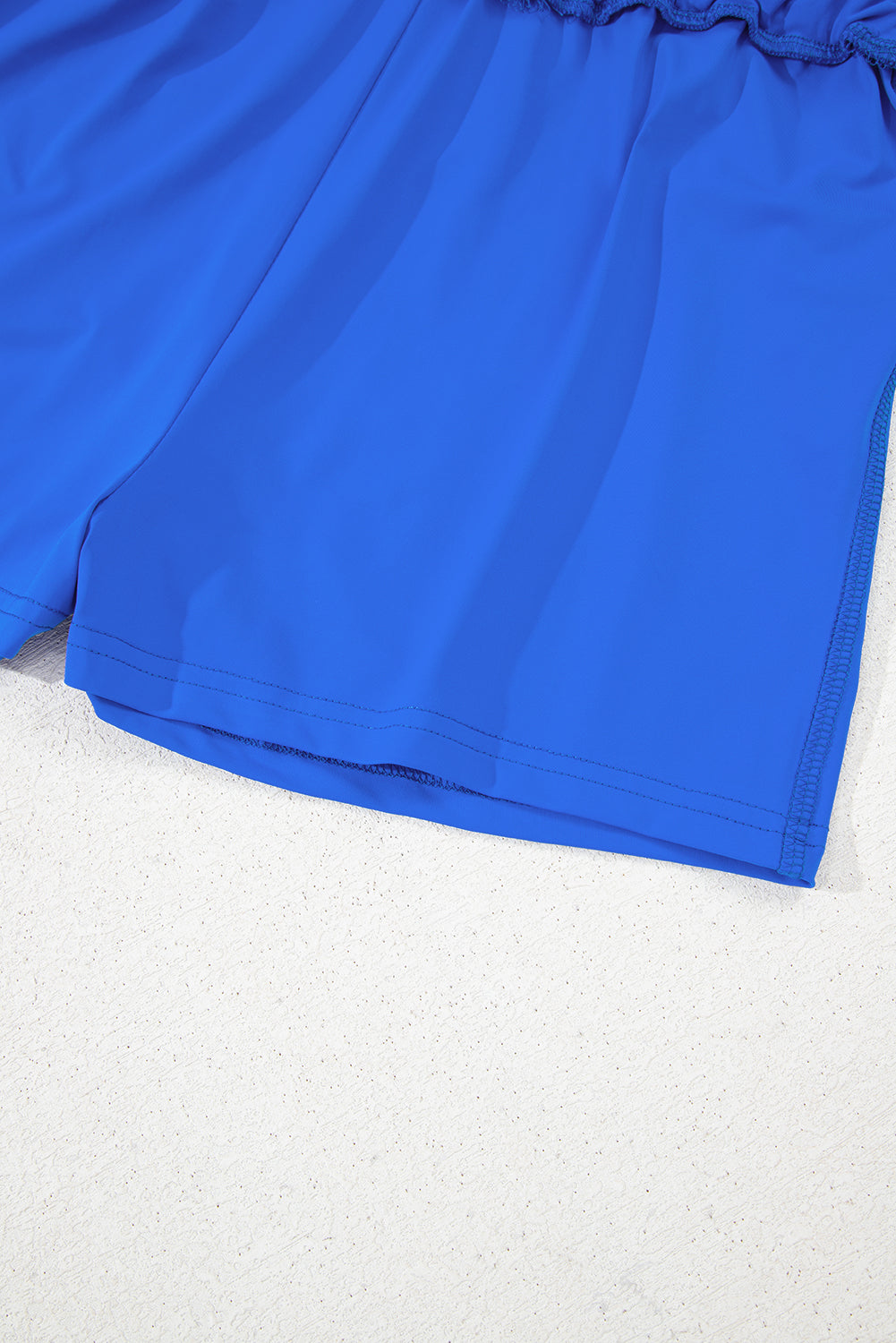 Women's Sky Blue Drawstring Elastic Waistband Lined Tennis Skorts