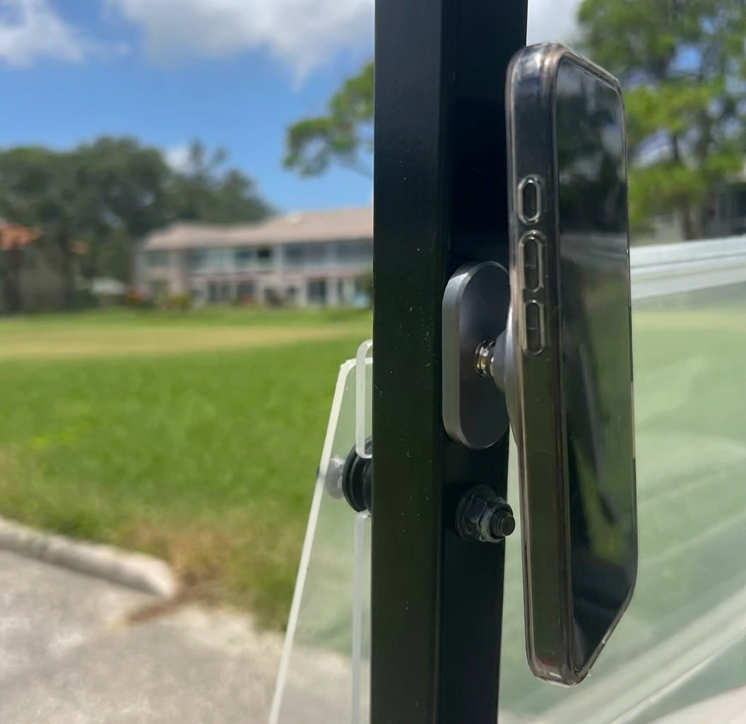 Alloy Magnetic Golf Cart Phone Holder for MagSafe & Android
