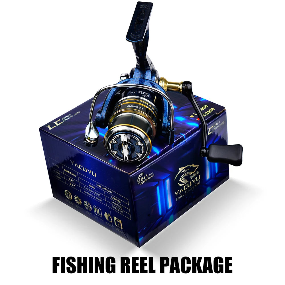 1pc Metal Spinning Wheel Speed Ratio 5.2:1, Far Into Luya Wheel Can Be Sea Fishing Boat fishing Gear