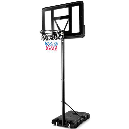 Adjustable Portable Basketball Hoop Stand with Shatterproof Backboard / Wheels