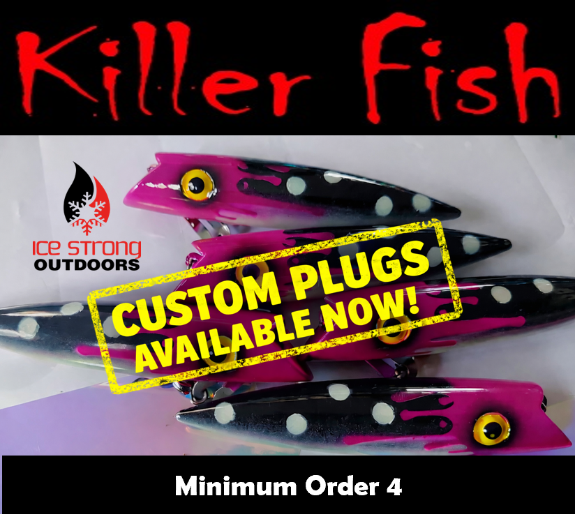 Ice Strong Outdoors - Killer Fish - Rattling TROLLING PLUG UV -SPECIAL 6 PLUGS + BOX $90 + FREE SHIPPING
