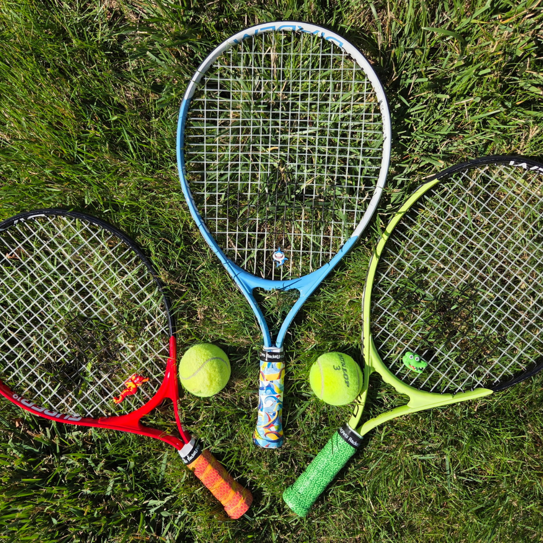 VALUE PACK - A Blue Shark Racket Pet Tennis Dampener and Blue Overgrip Tape