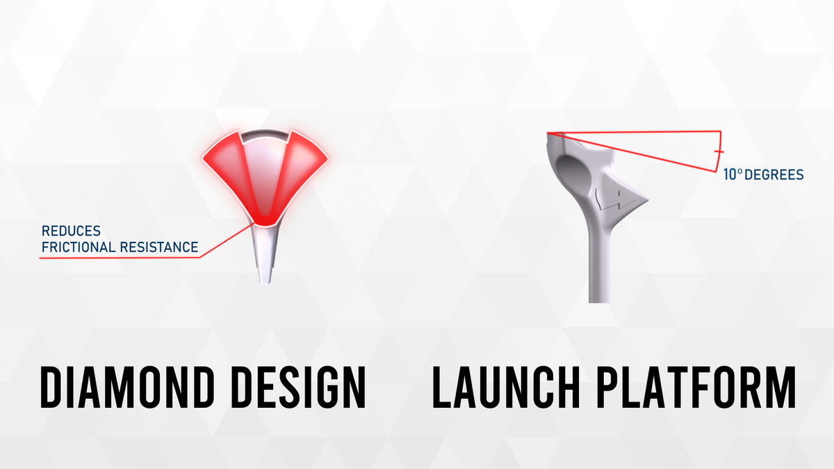 FlightPath Orange Golf Tees - Pack of 8 (Directional Tees)