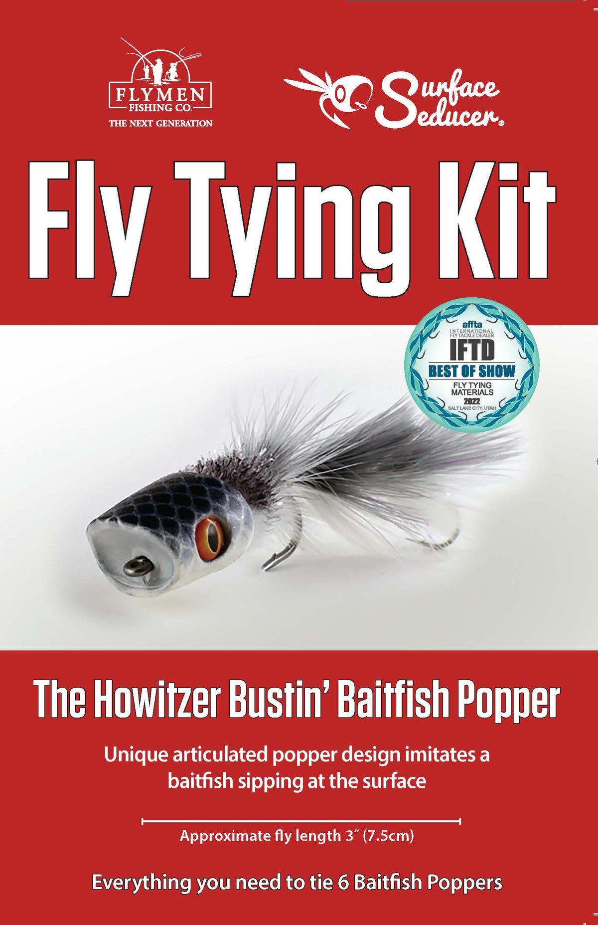 Fly Tying Kit: Howitzer Bustin' Baitfish Popper