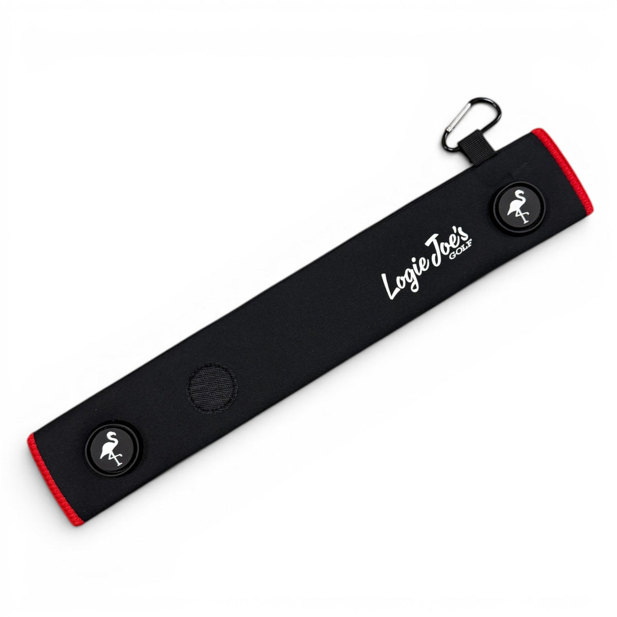 Black/Red Magnetic Golf Cart Strap Sleeve | 18.5 x 3.5 in