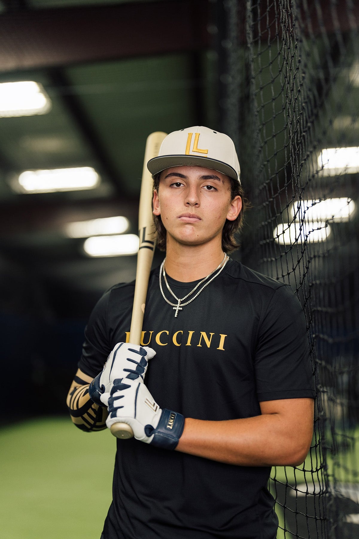 Legacy Series Batting Gloves – White/Navy