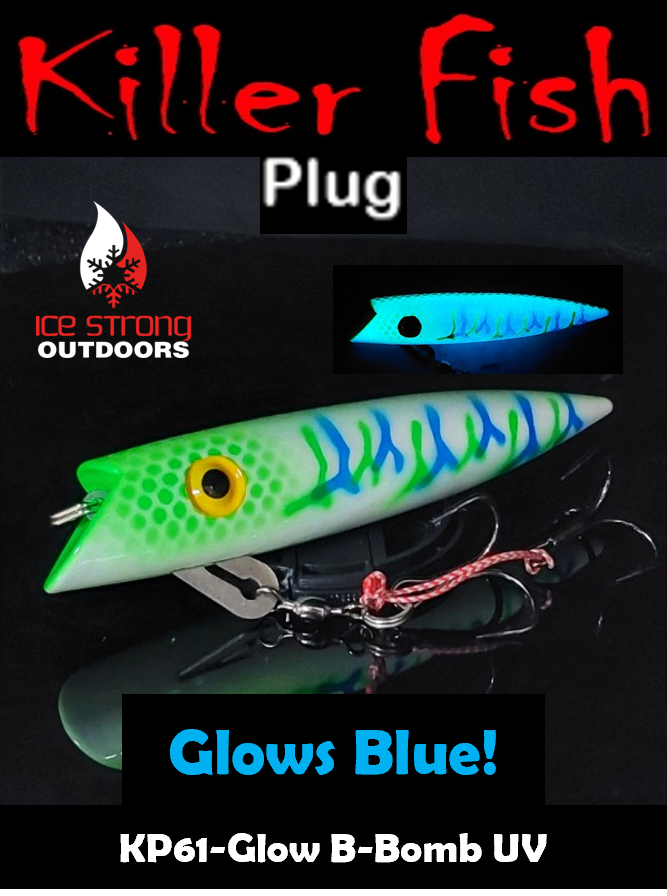 Ice Strong Outdoors - Killer Fish - Rattling TROLLING PLUG UV -SPECIAL 6 PLUGS + BOX $90 + FREE SHIPPING