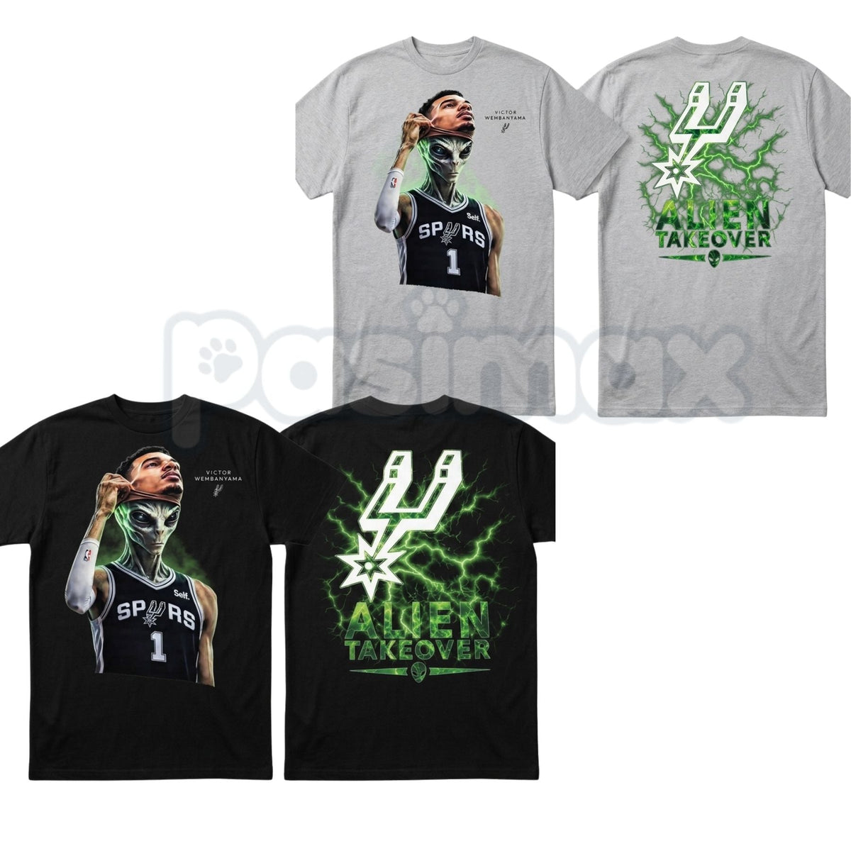 Men's "Wem Alien" Basketball T-Shirt – Wembanyama French Hoop Star Retro Graphic Tee
