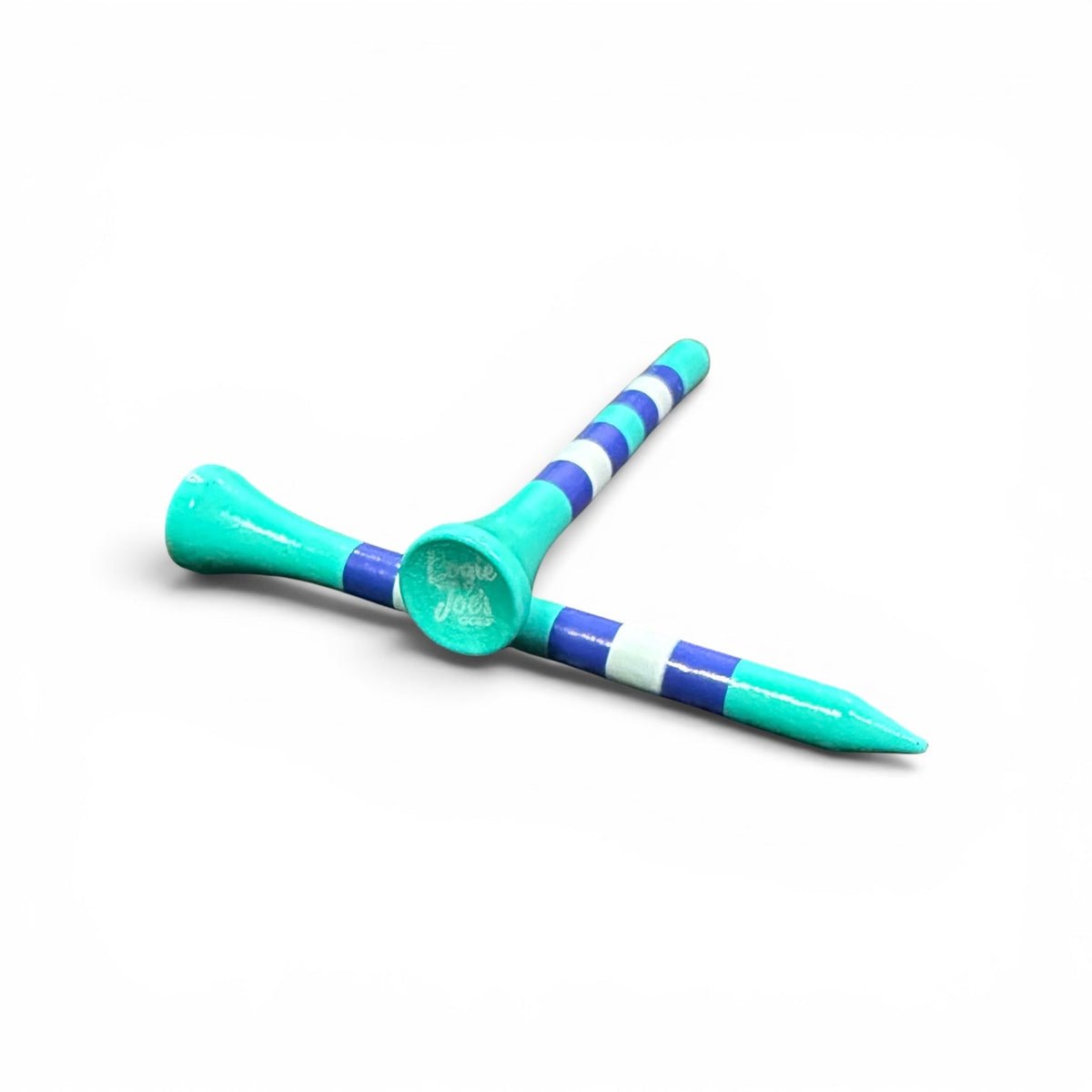 Blue Stripe Premium Wooden Golf Tees | 2 3/4” Standard Size | 45 Pack Set | Durable Painted Wood Tees