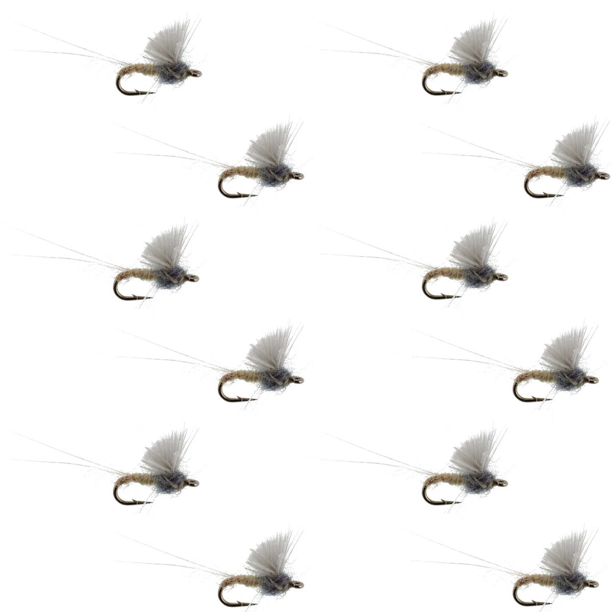 RS2 Gray Emerger Midge - 12 Flies Hook Size 22