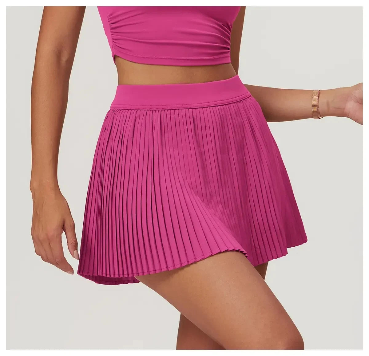 Women's Fashion 2-in-1 Golf / Tennis Skirt - Pleated Fitness Suit with Inner Pocket