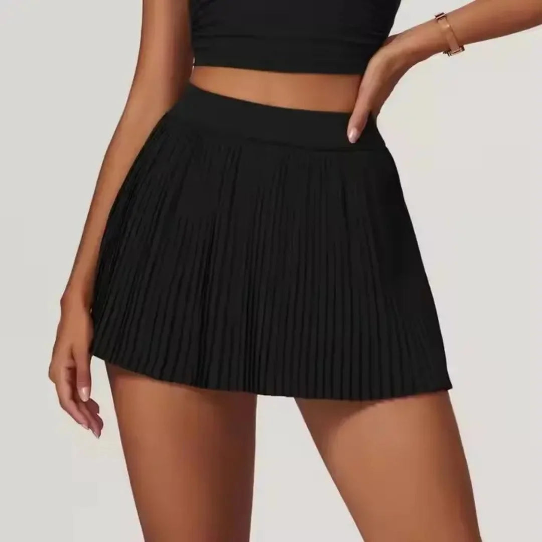 Women's Fashion 2-in-1 Golf / Tennis Skirt - Pleated Fitness Suit with Inner Pocket