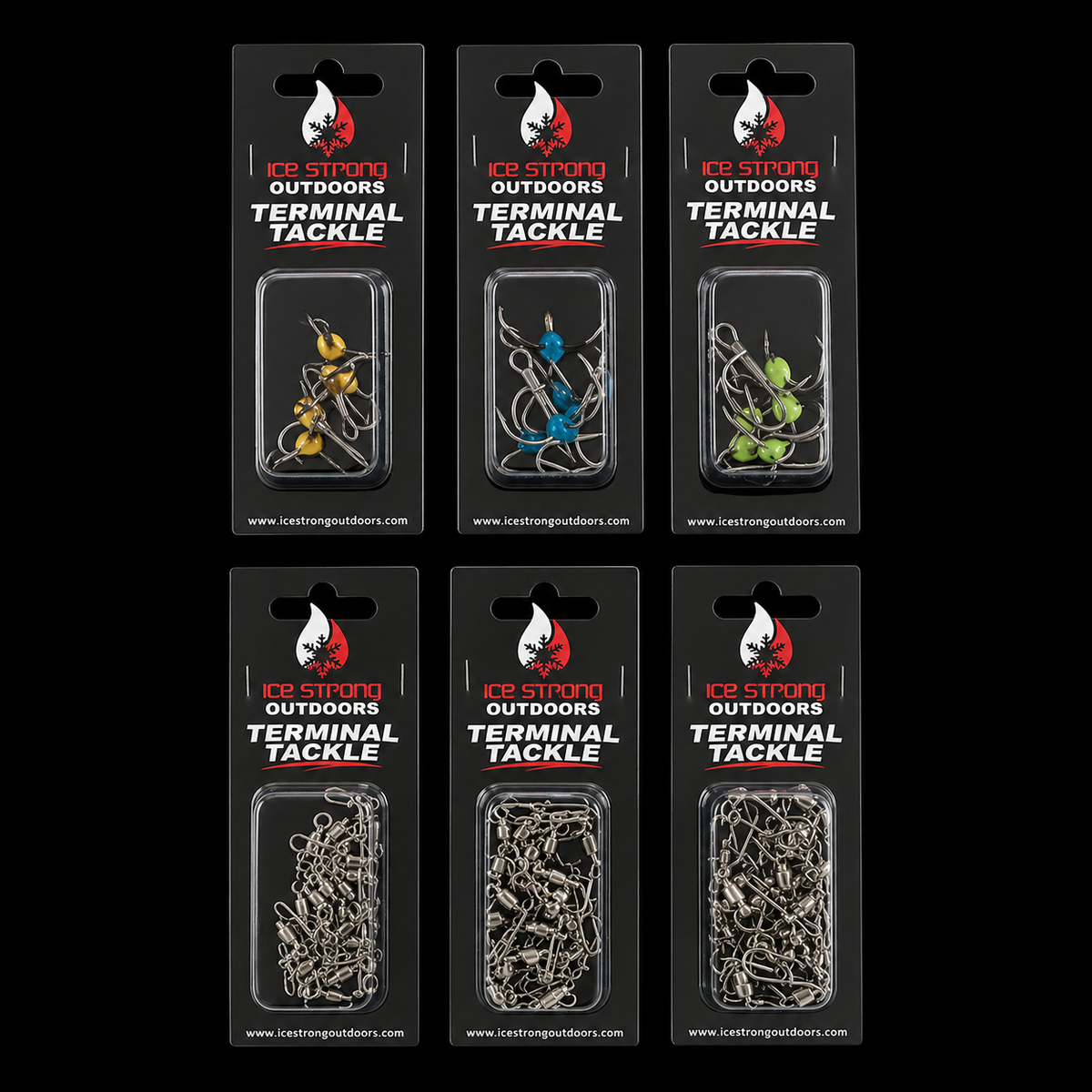Ice Strong Outdoors - Terminal Tackle - Premium Ball Bearing Welded Ring Swivels