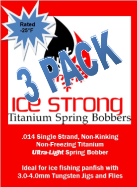 Ice Strong Outdoors - Titanium Spring Bobber 3-Pack ULTRA-LIGHT