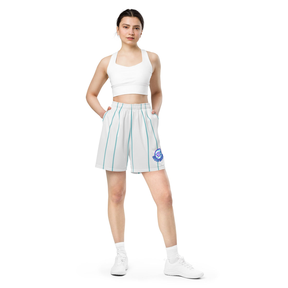 NHCH Striped Basketball Shorts