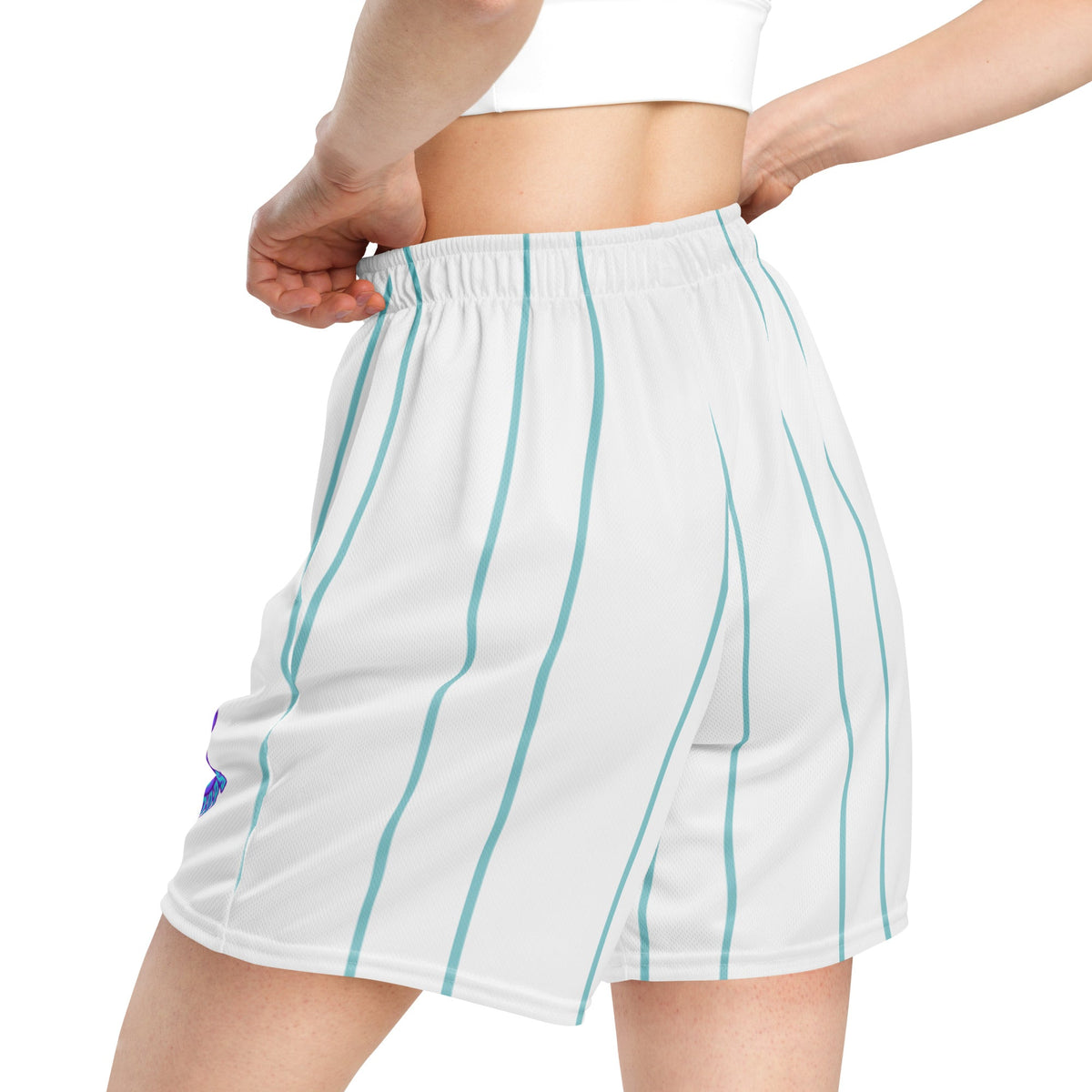 NHCH Striped Basketball Shorts